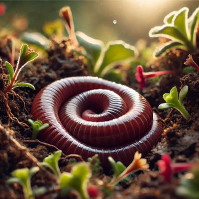 Hibernation du ver de terre l'hiver