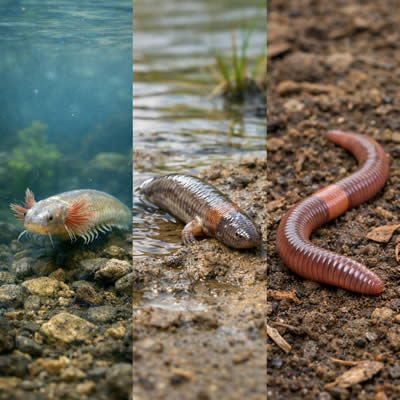 Origine aquatique des ancêtres du ver de terre