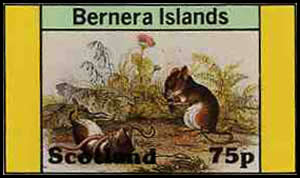 timbre iles Bernera - Souris et ver de terre